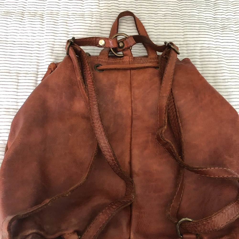 New Authentic Leather purse backpack unisex flattering nor all
